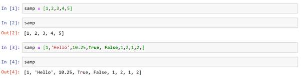 List Container Object In Python